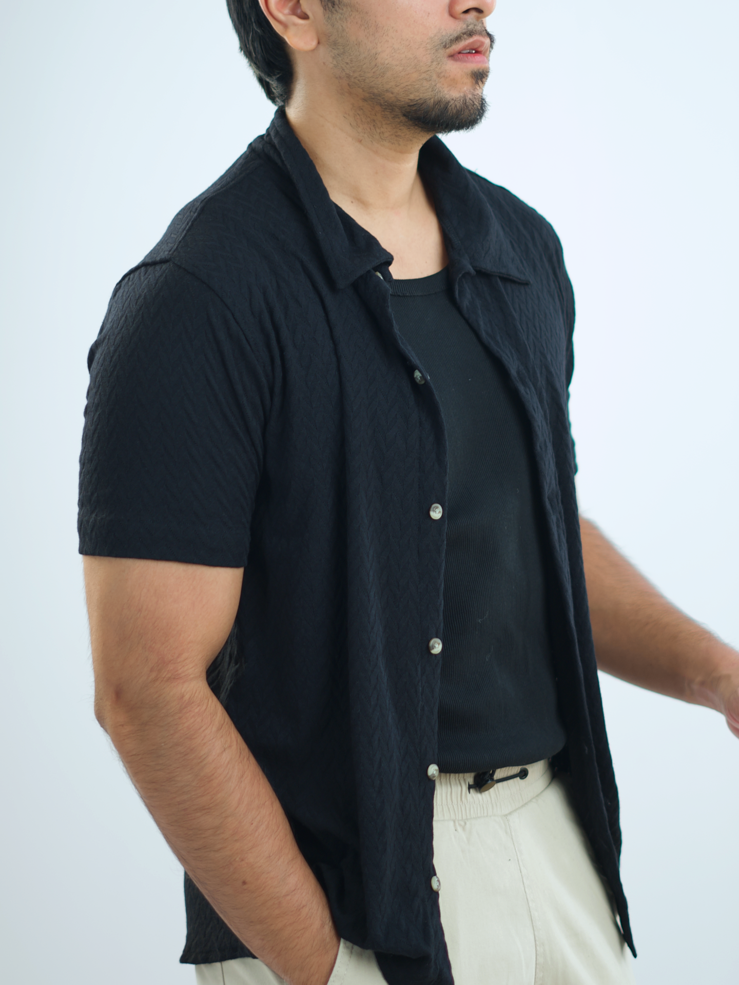 Black Knitted Shirt