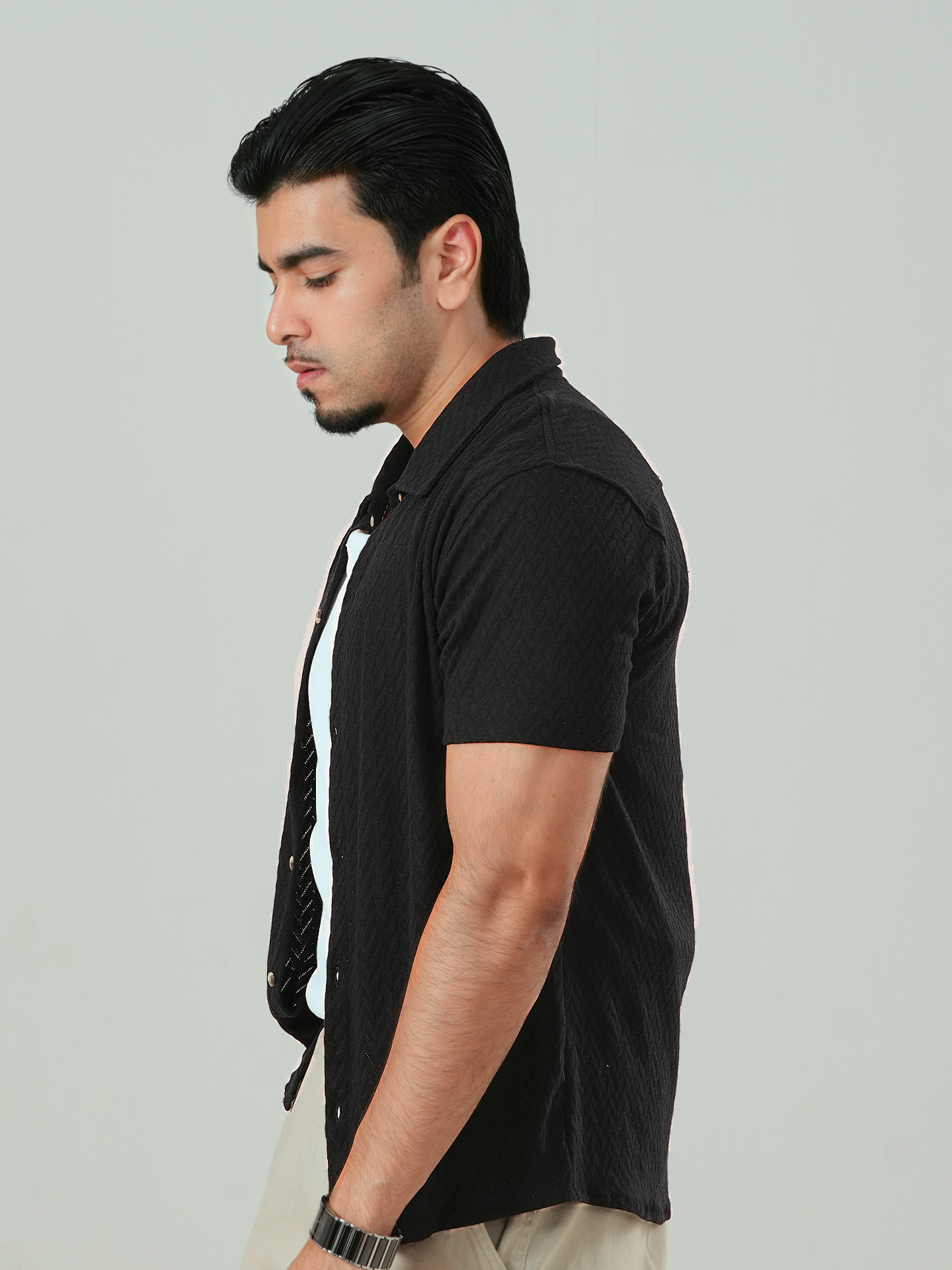 Black Knitted Shirt
