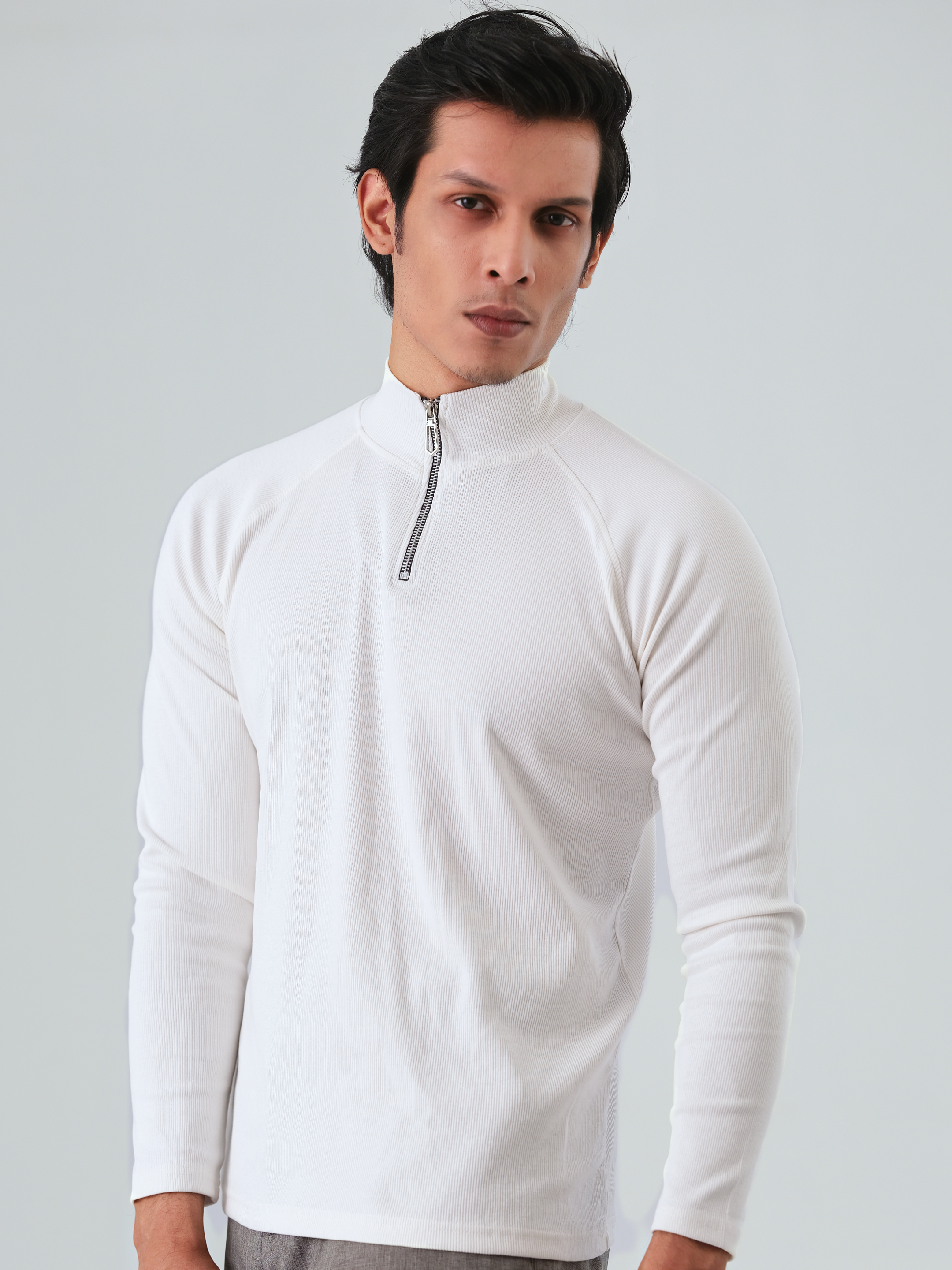 Long Sleeve Raglan | White