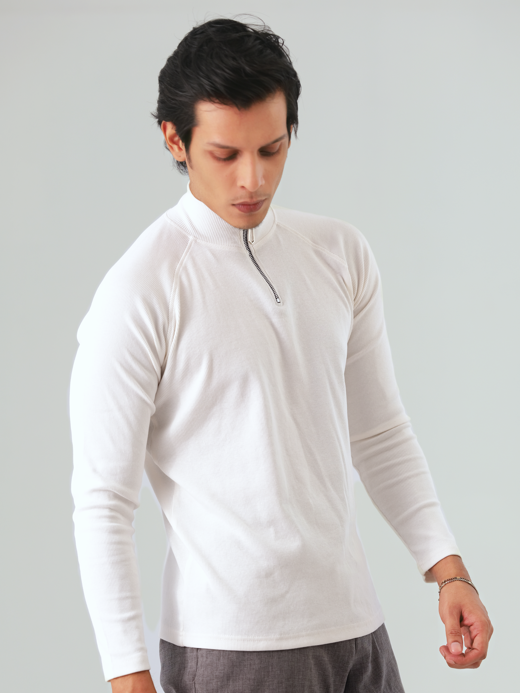 Long Sleeve Raglan | White