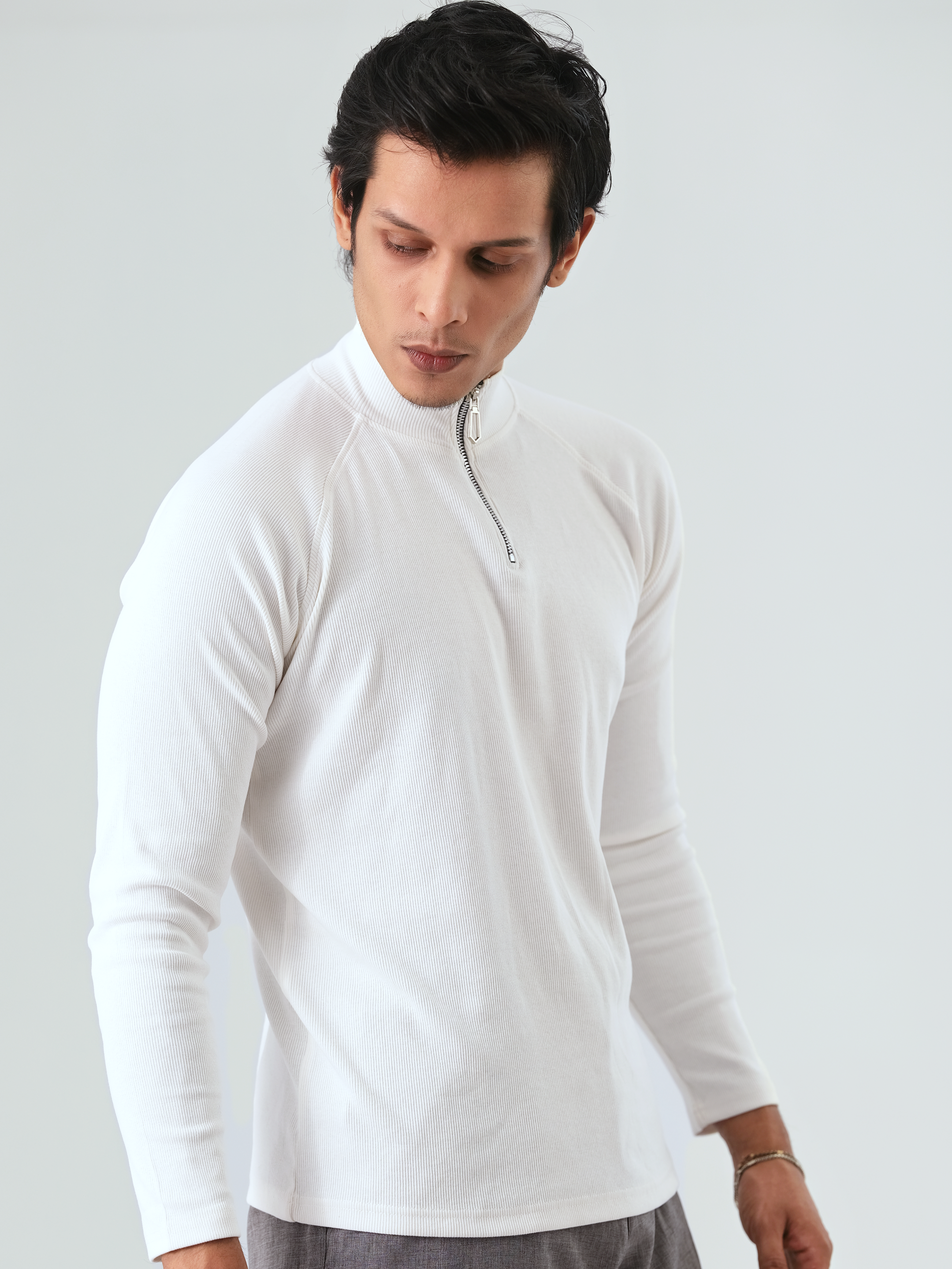 Long Sleeve Raglan | White