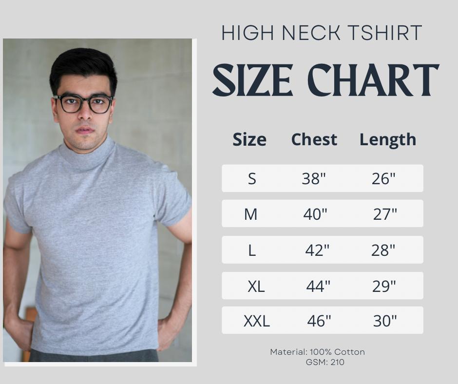 High neck T-shirt (Grey)