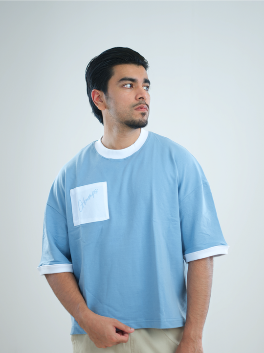 Ice Blue Short-length Tshirt