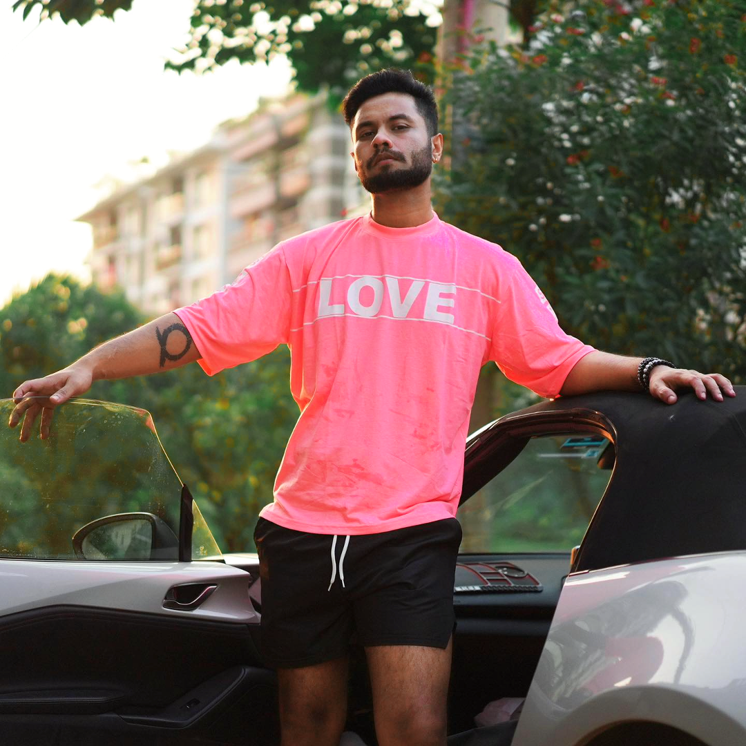 LOVE SICK - PINK DROP SHOULDER