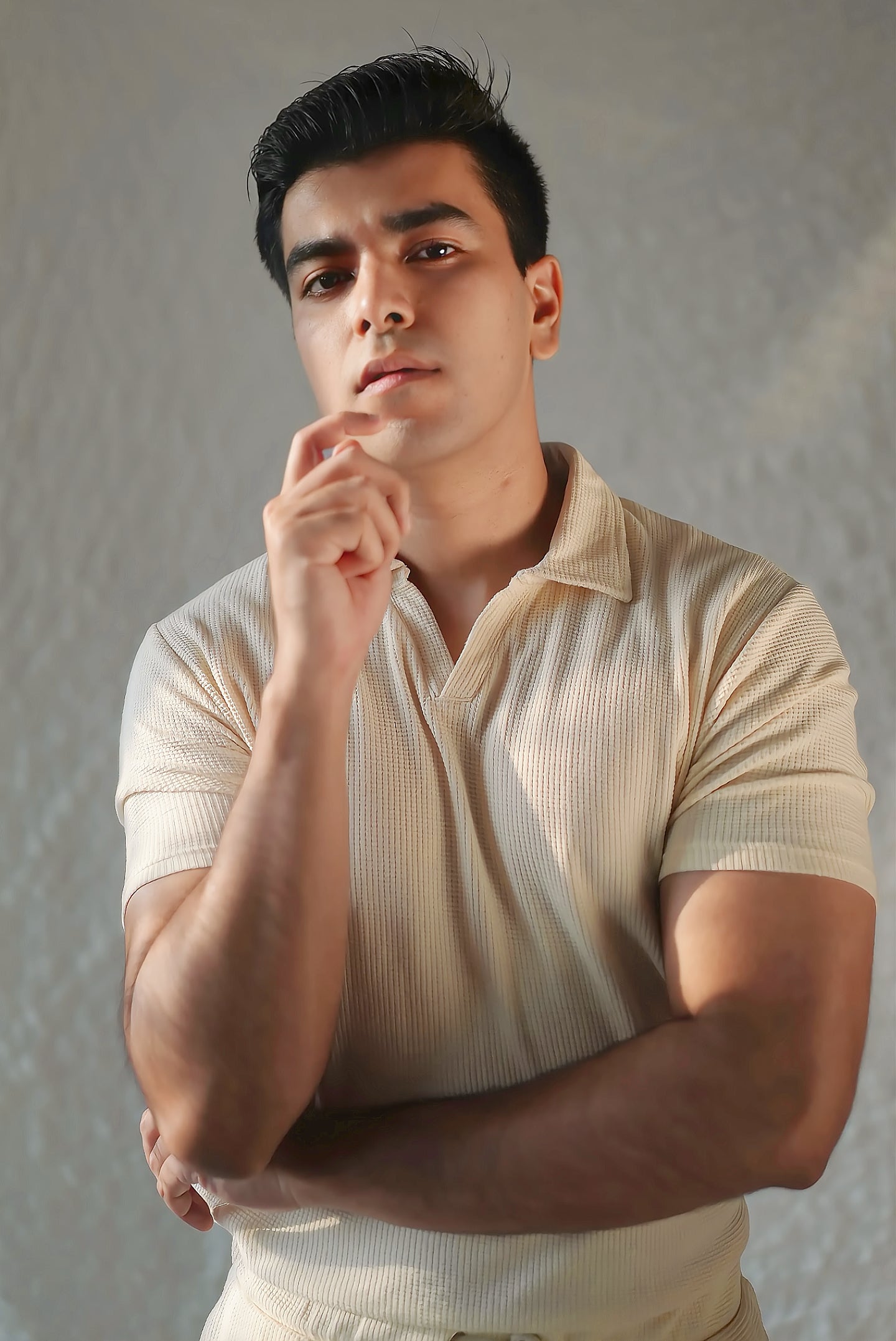 POLO T-SHIRT - Cream White