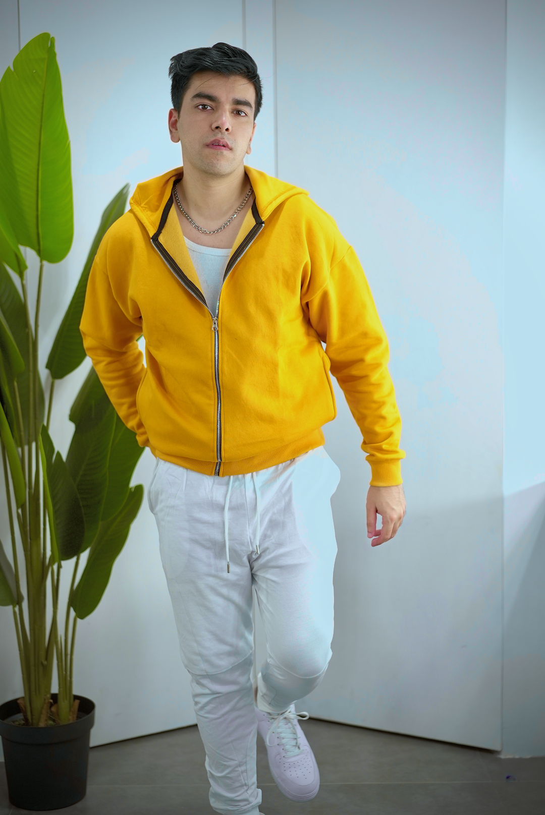 ZIPPED HOODIE - Electric Blue