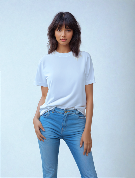 White basic t-shirt