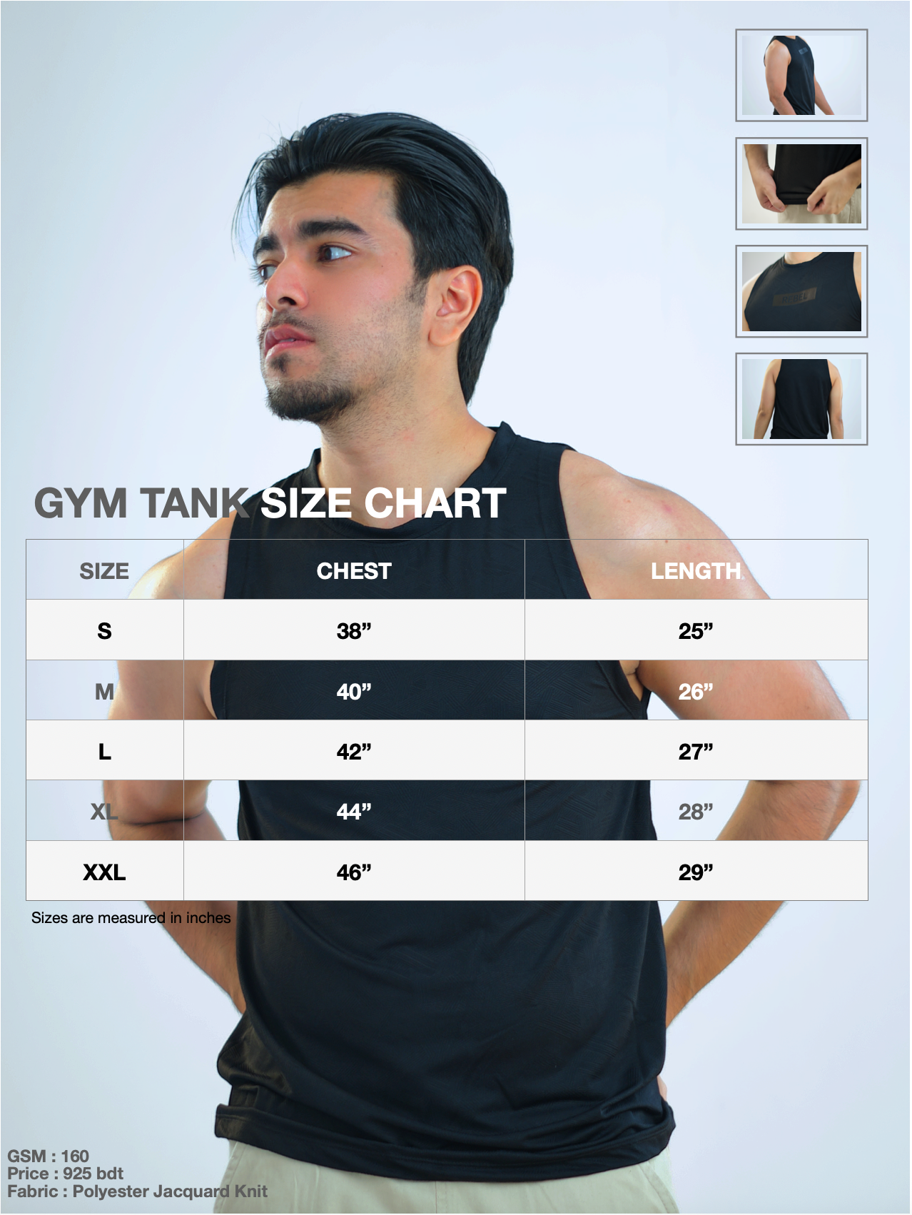 Gym Tank | Rebel Black