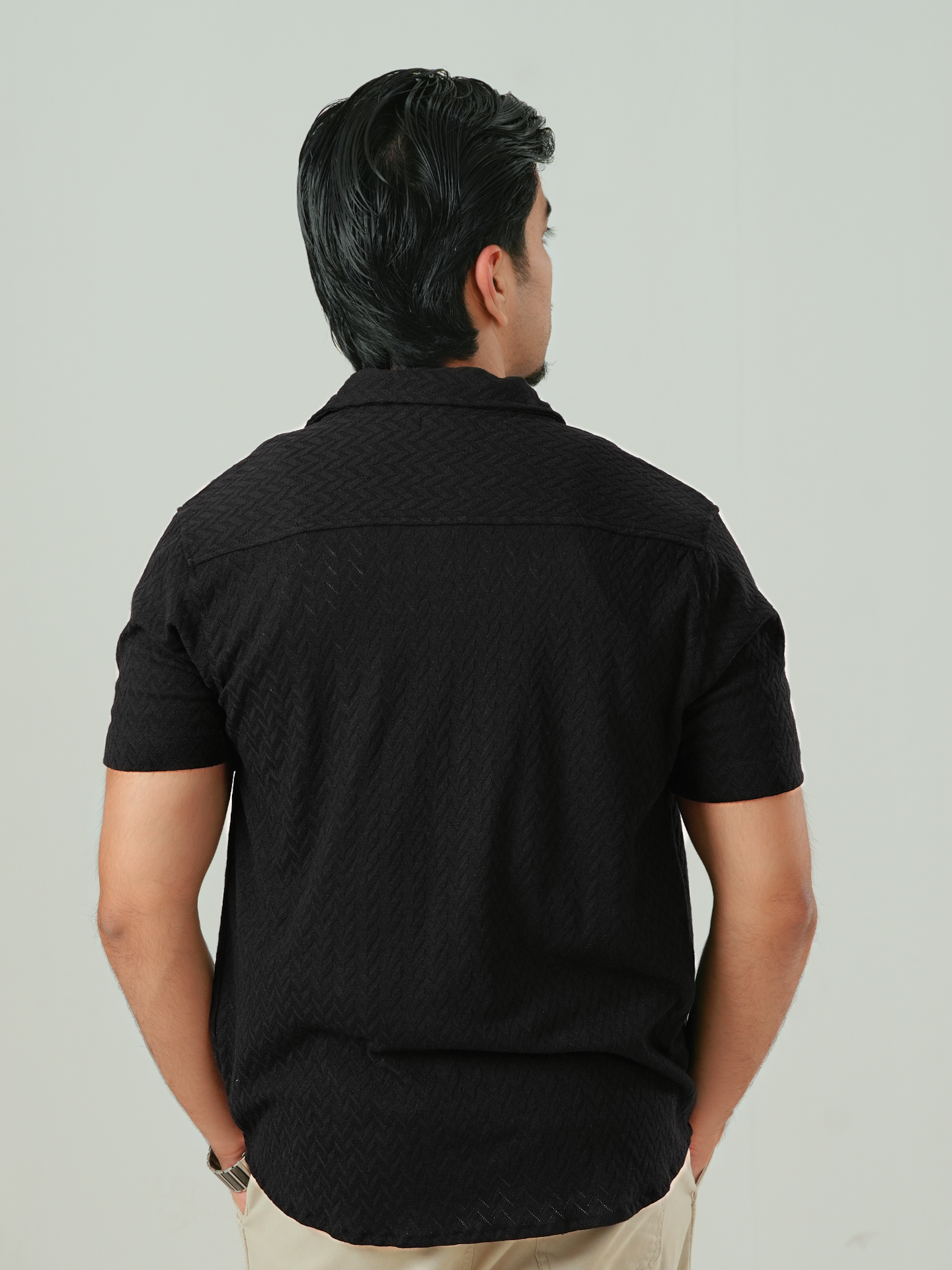Black Knitted Shirt