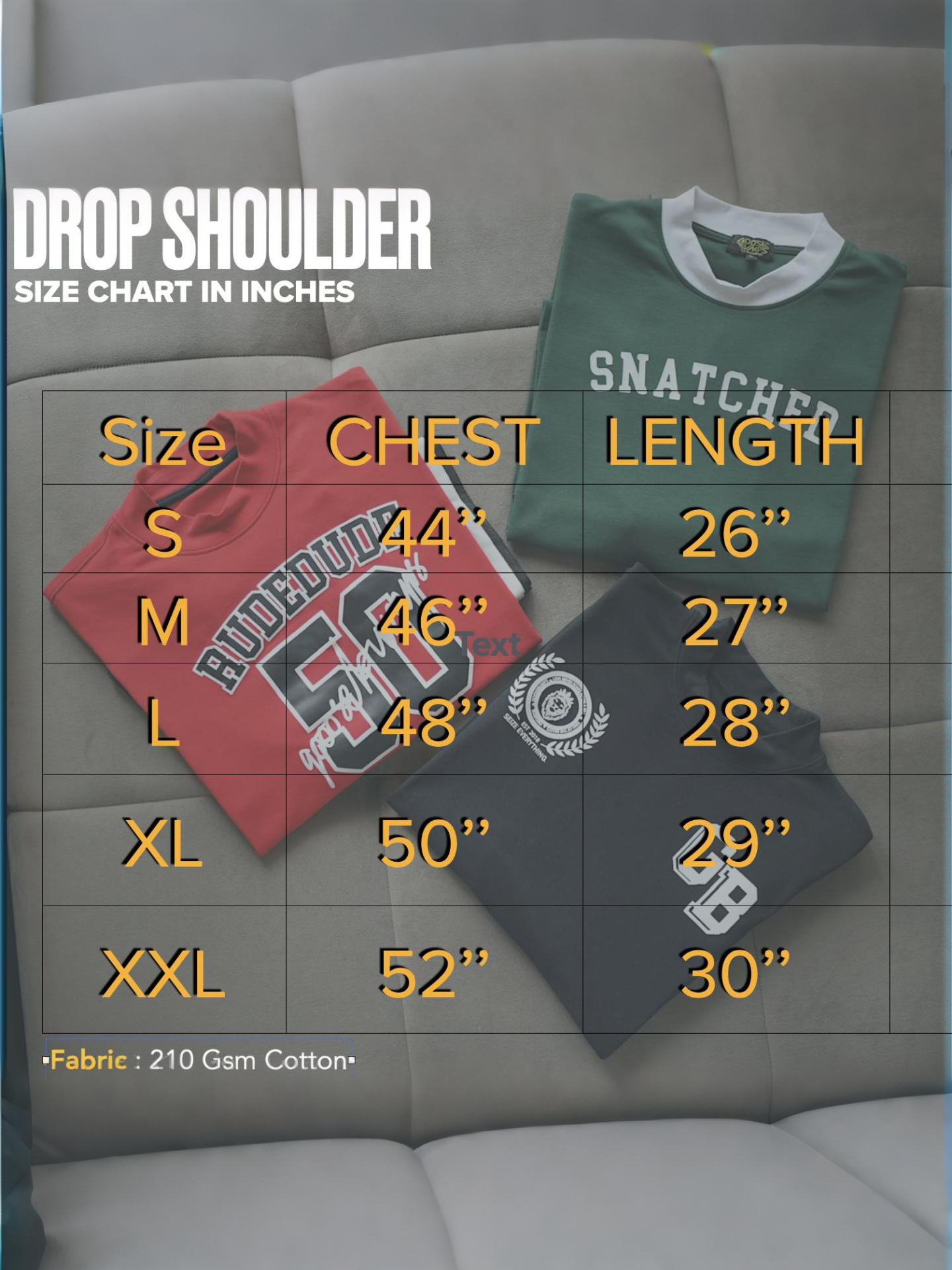 DROP SHOULDER - Bright Red