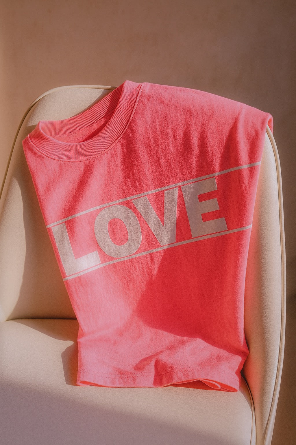 LOVE SICK - PINK DROP SHOULDER