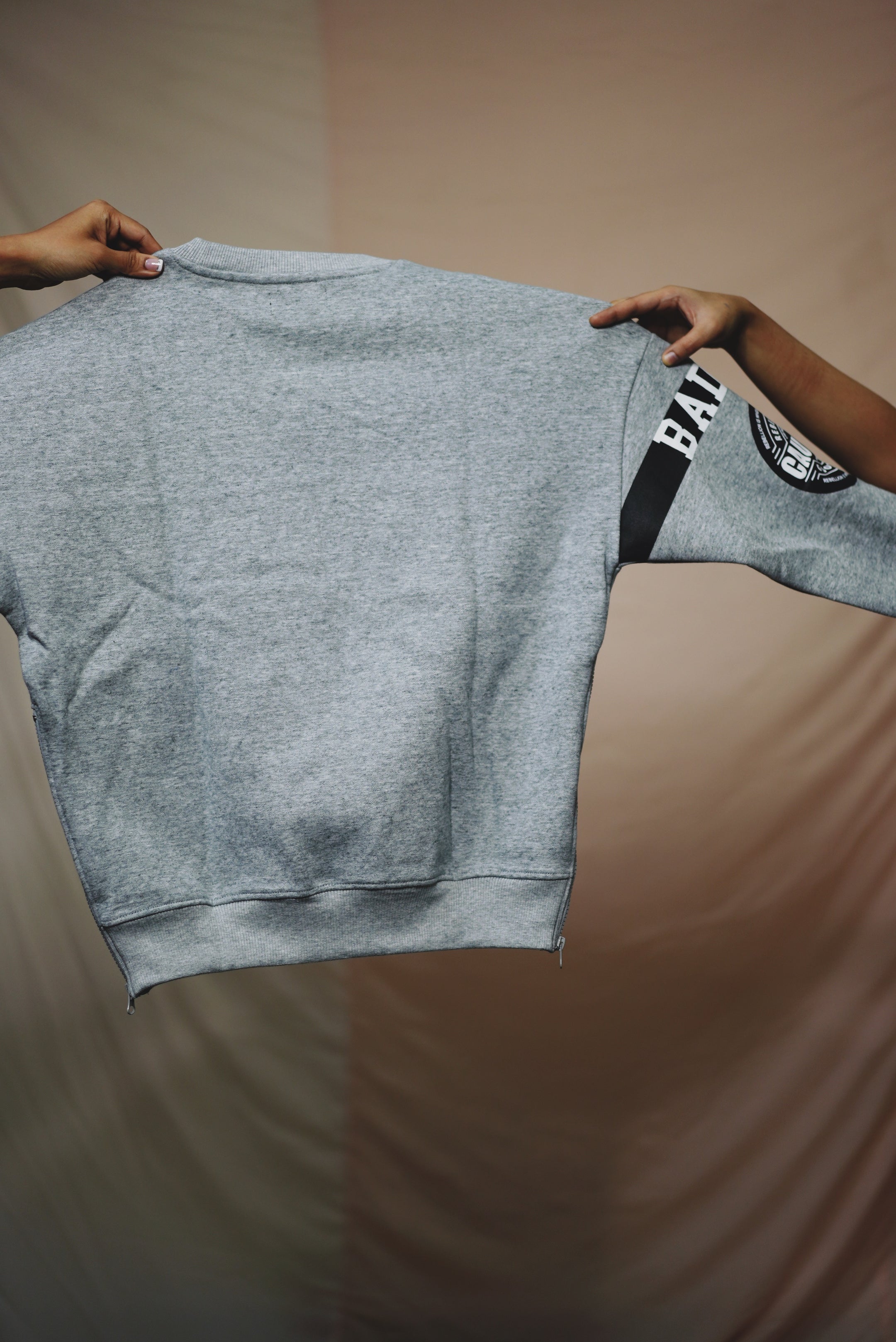 Sweatshirt - Zip Light grey