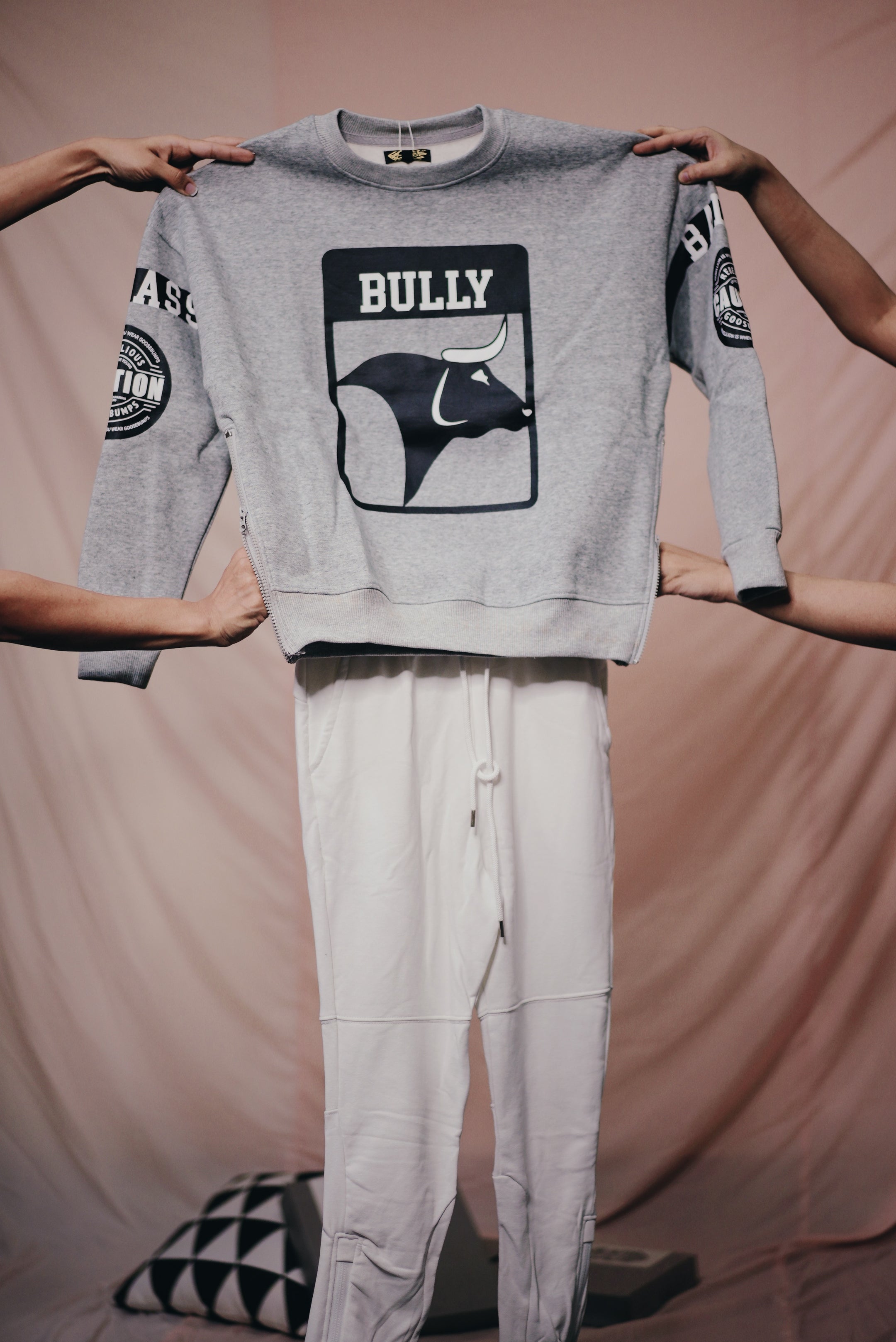 Sweatshirt - Zip Light grey