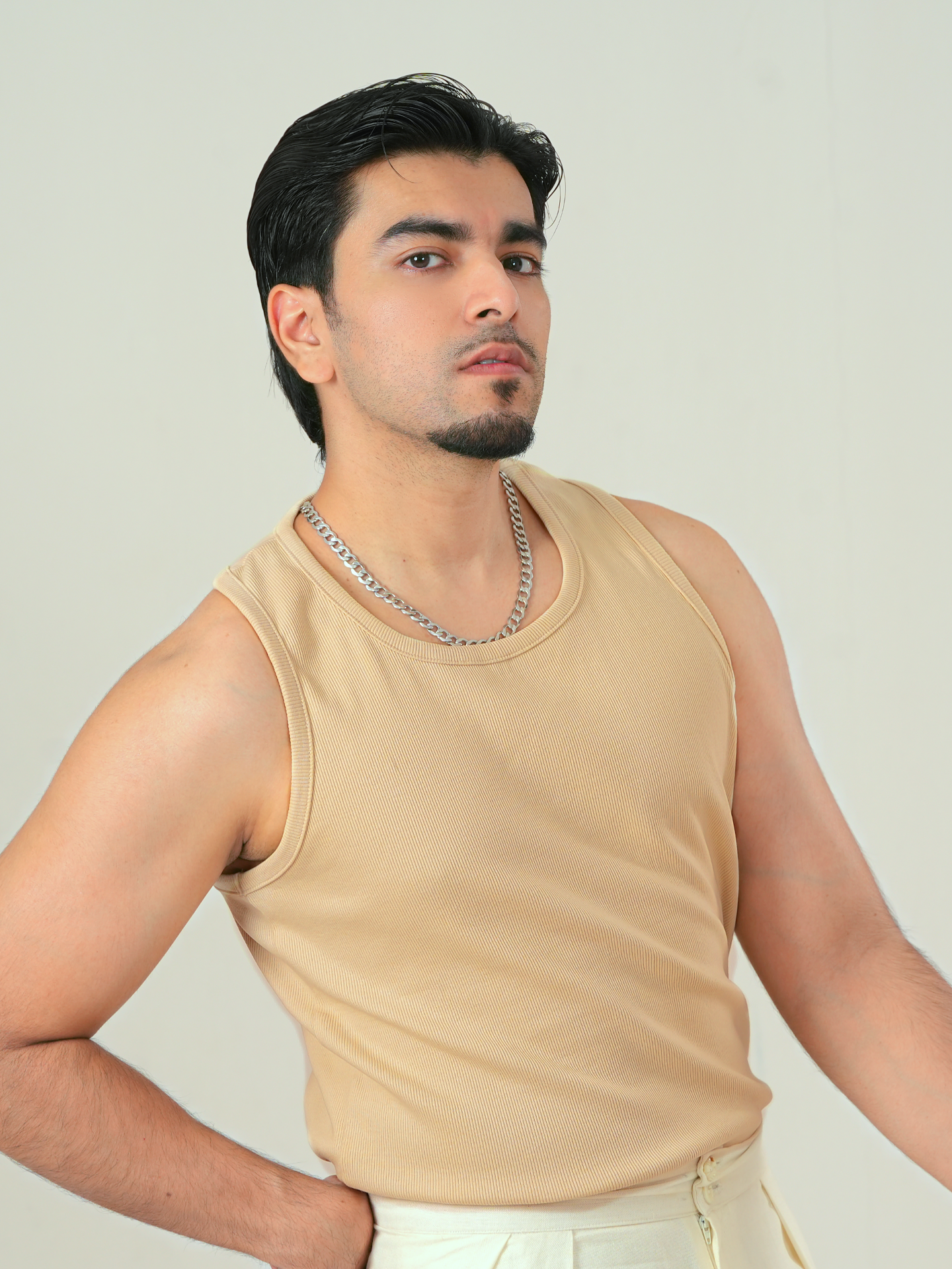 Mens Inner Vest - Beige