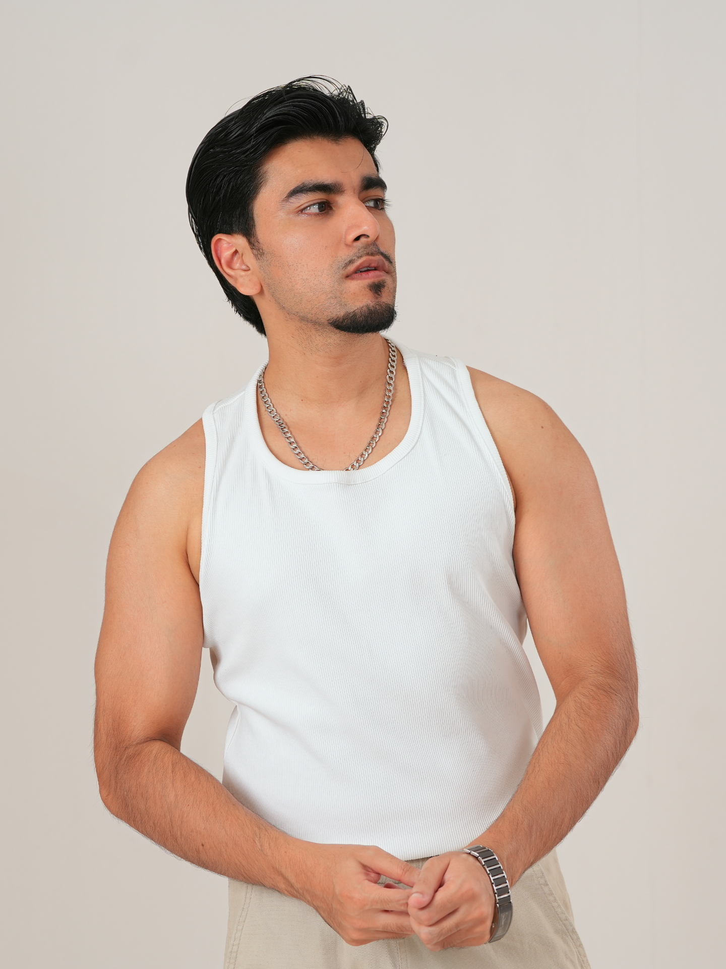 Mens Inner Vest - White