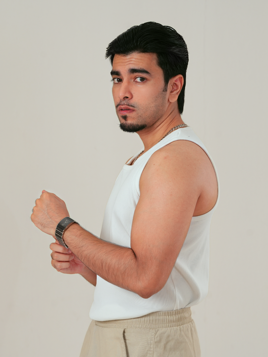 Mens Inner Vest - White