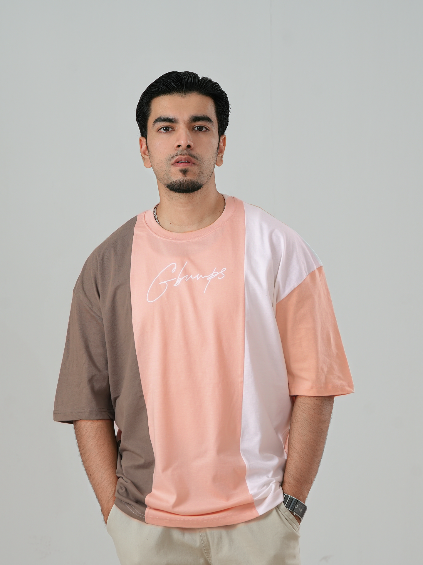 NUDE GREY PINK - DROP SHOULDER