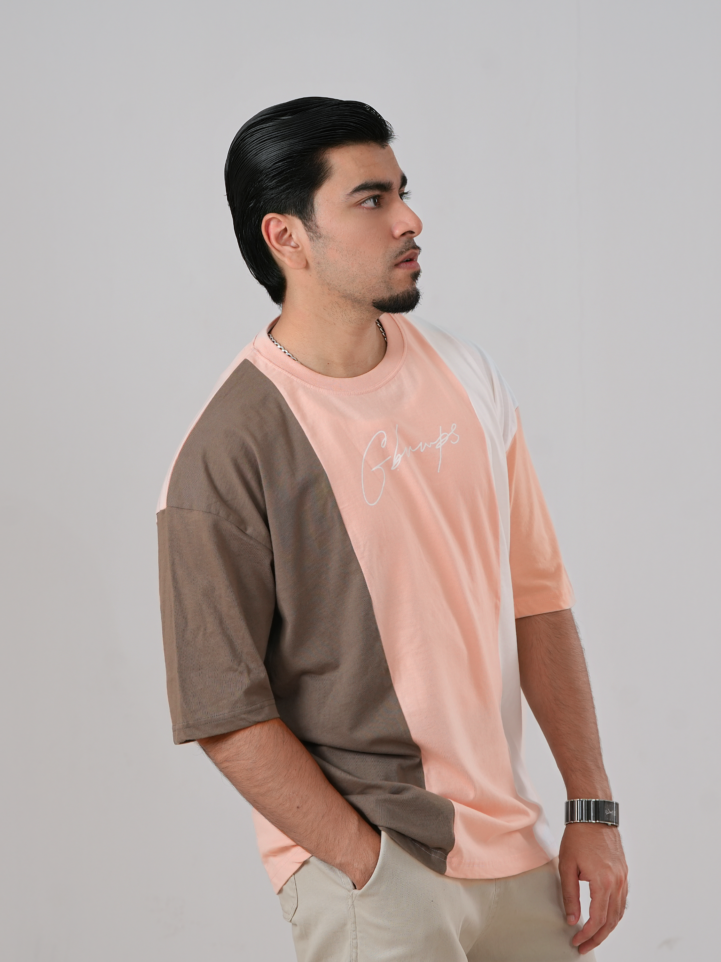 NUDE GREY PINK - DROP SHOULDER