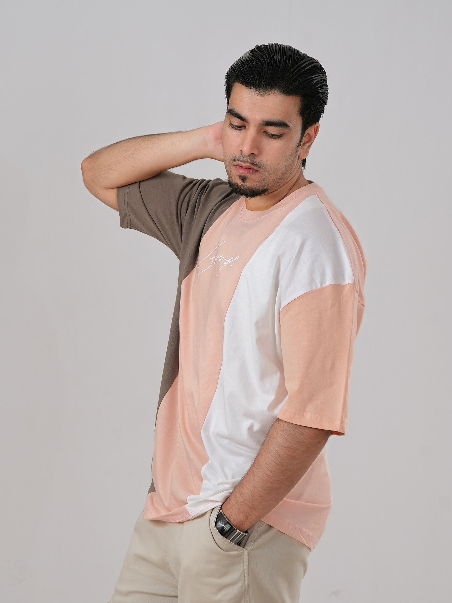 NUDE GREY PINK - DROP SHOULDER