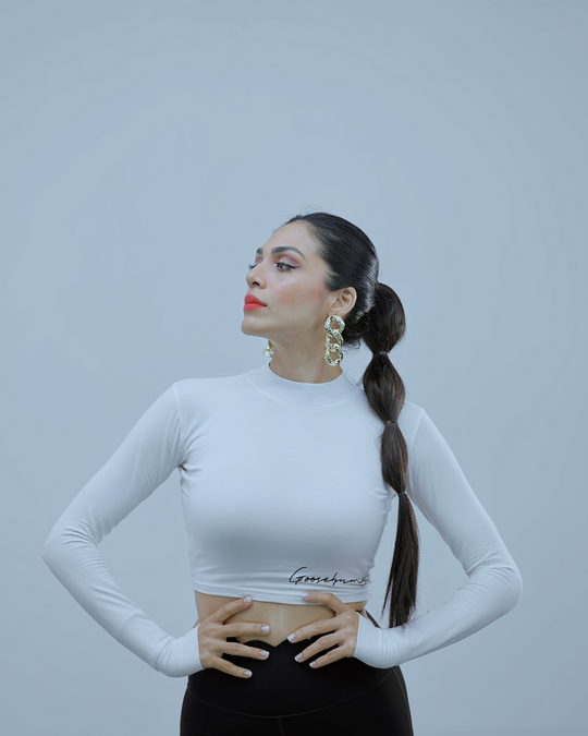 Full Sleeve Sports Crop Top