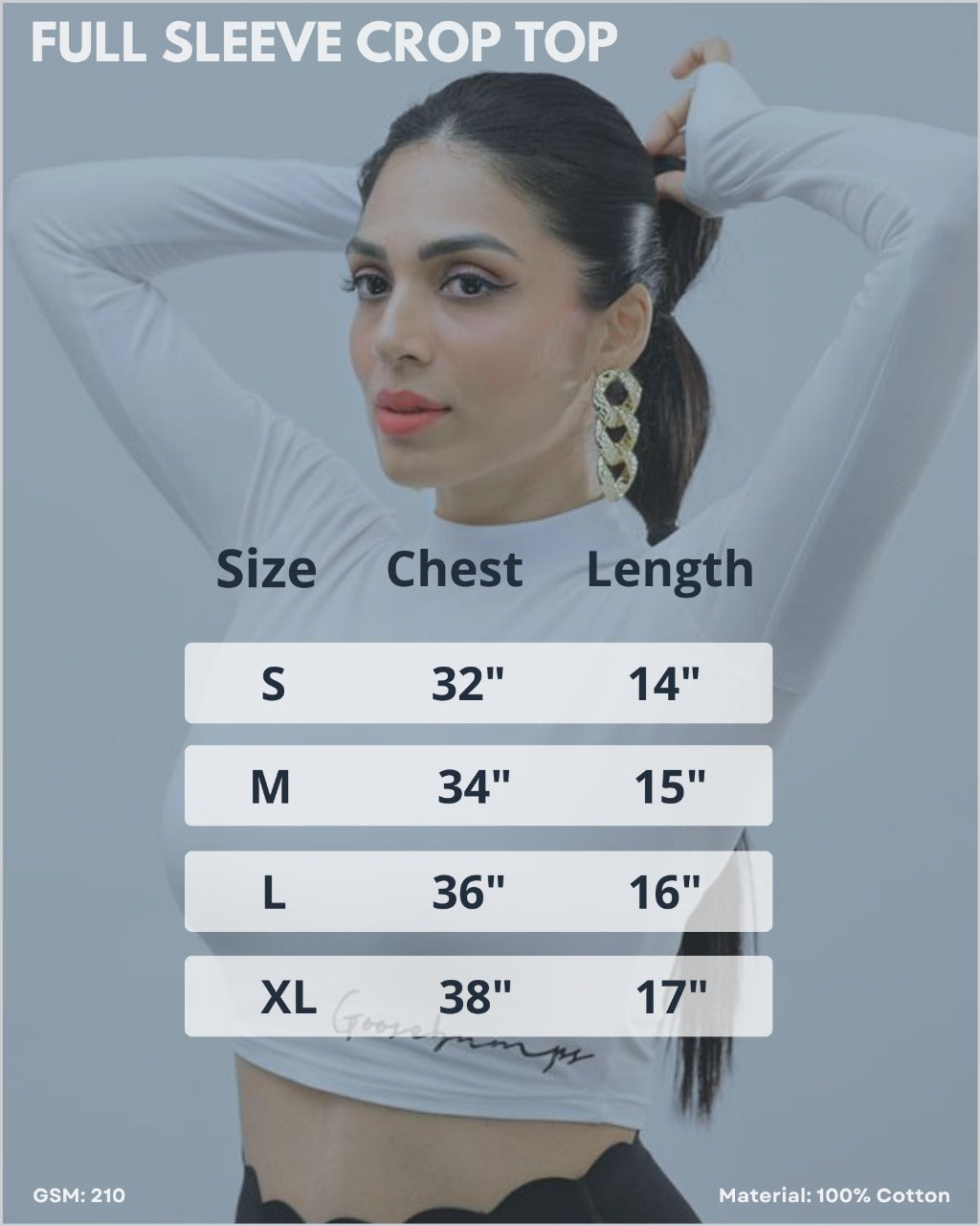 Full Sleeve Sports Crop Top