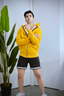 ZIPPED HOODIE - Mustard Yellow