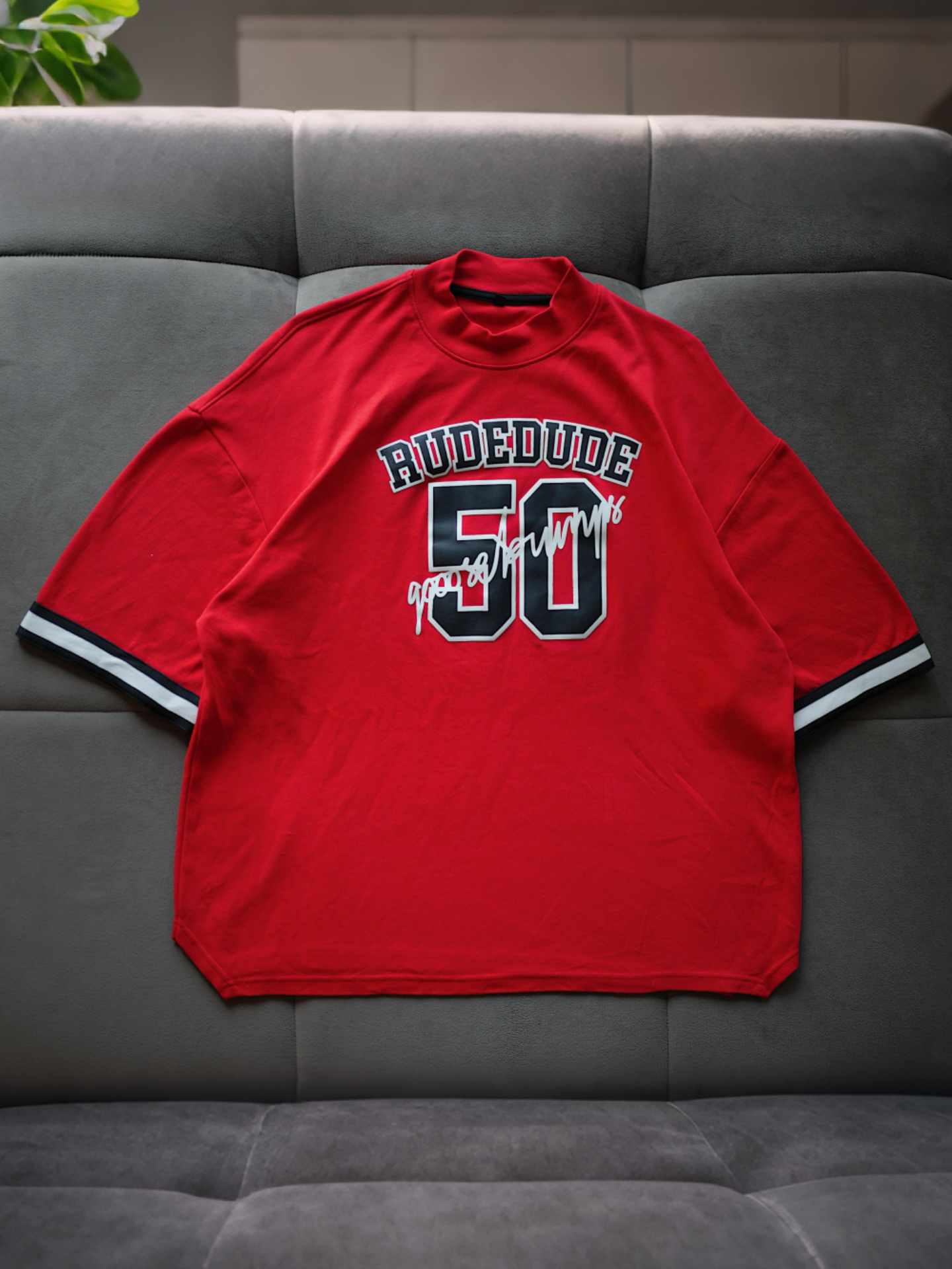 DROP SHOULDER - Bright Red