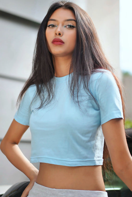 Crop top - Baby blue